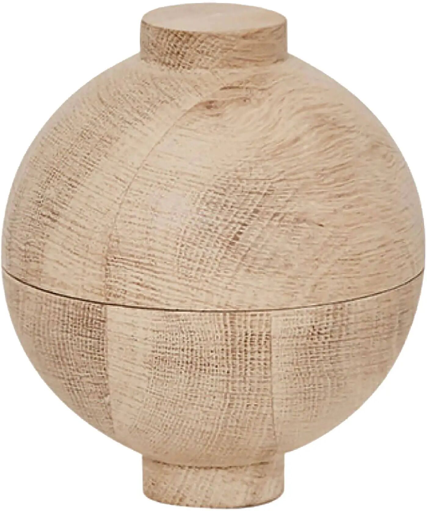 DAM Wooden Sphere Dose  beige