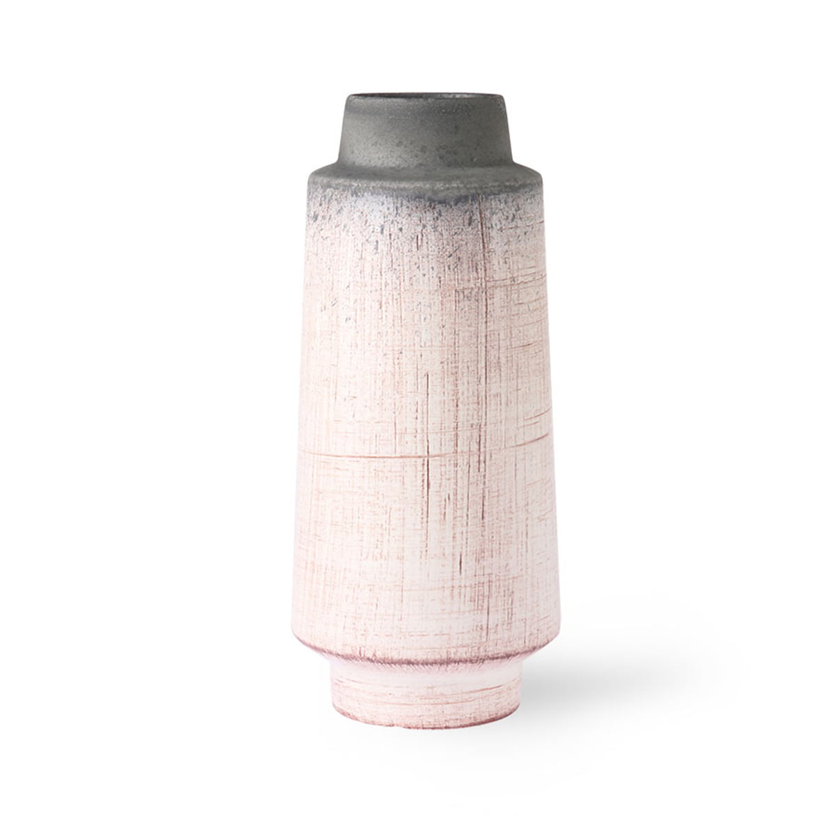 HKliving - Keramikvase, rosa / grau