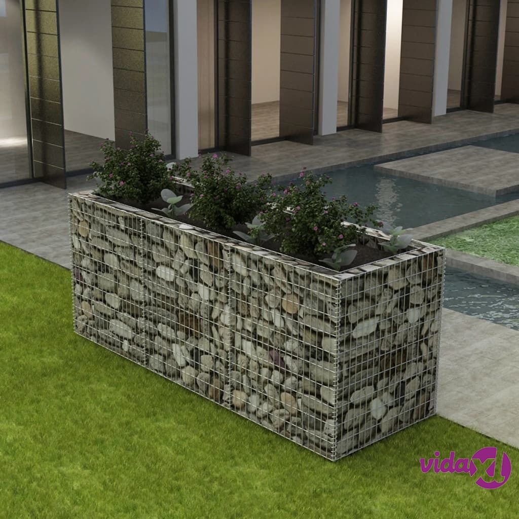 vidaXL Gabion Raised Bed Steel 270x90x100 cm