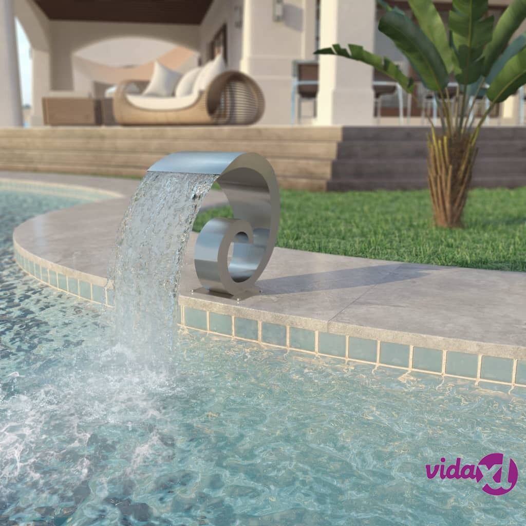 vidaXL Pool Fountain Stainless Steel 50x30x53 cm Silver