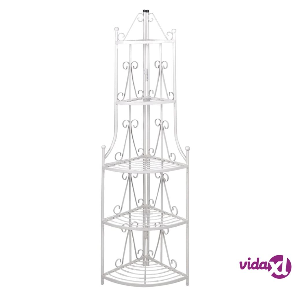 vidaXL Corner Plant Rack White