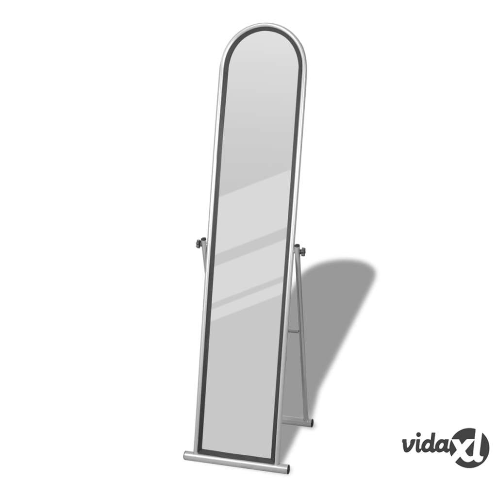 vidaXL Free Standing Floor Mirror Full Length Rectangular Grey