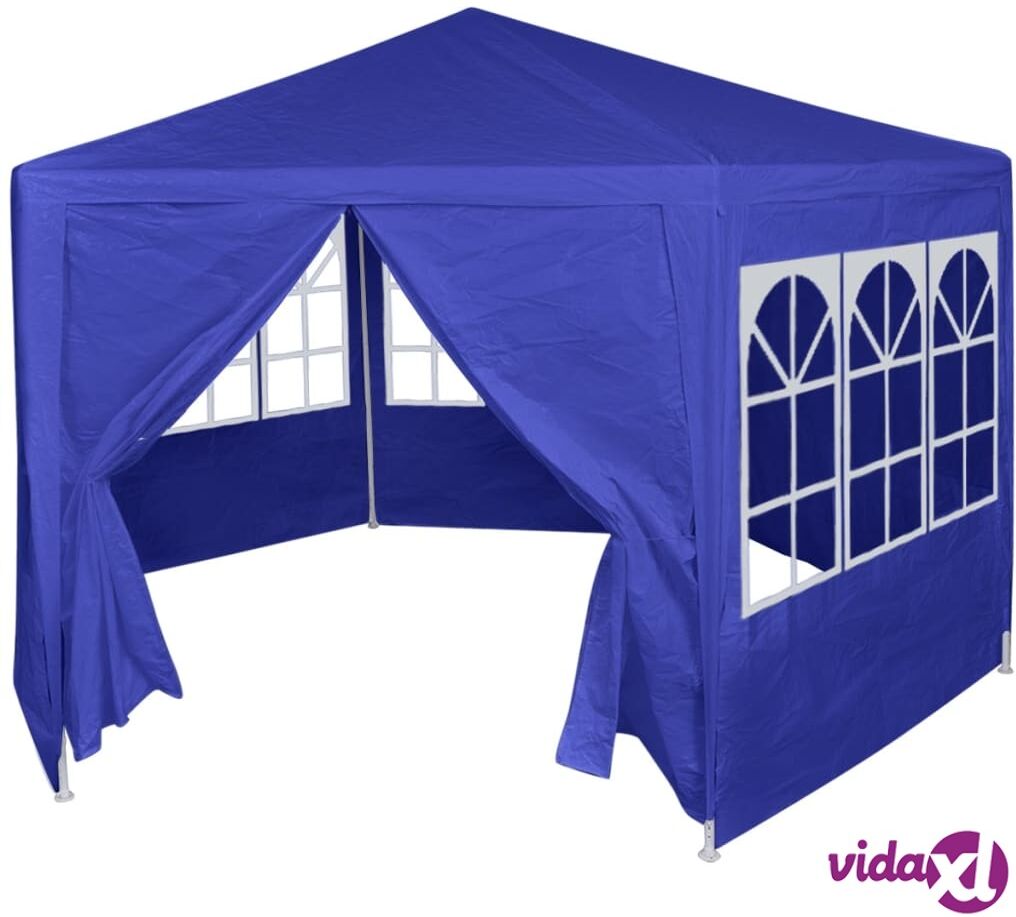 vidaXL Marquee with 6 Side Walls Blue 2x2 m