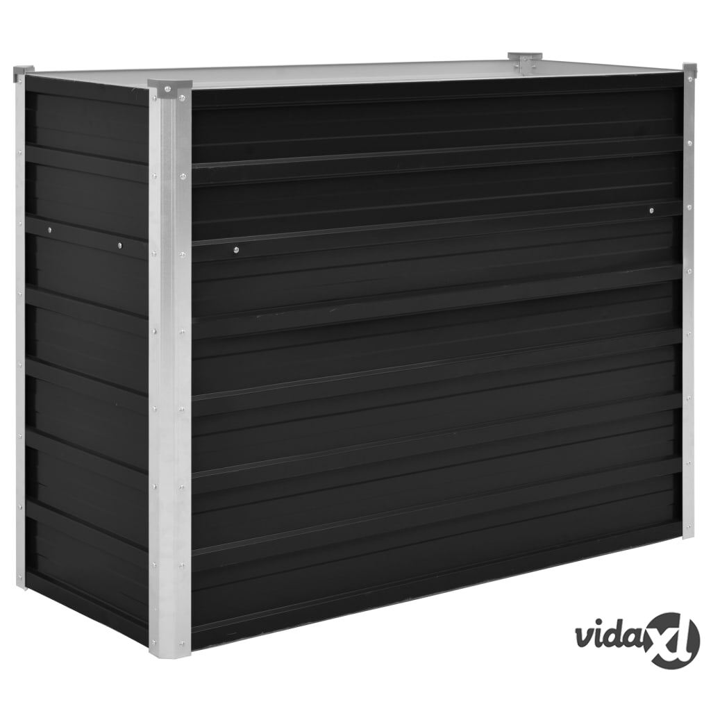 vidaXL 45732 vidaXL Garden Raised Bed Anthracite 100x40x77 cm Galvanised Steel