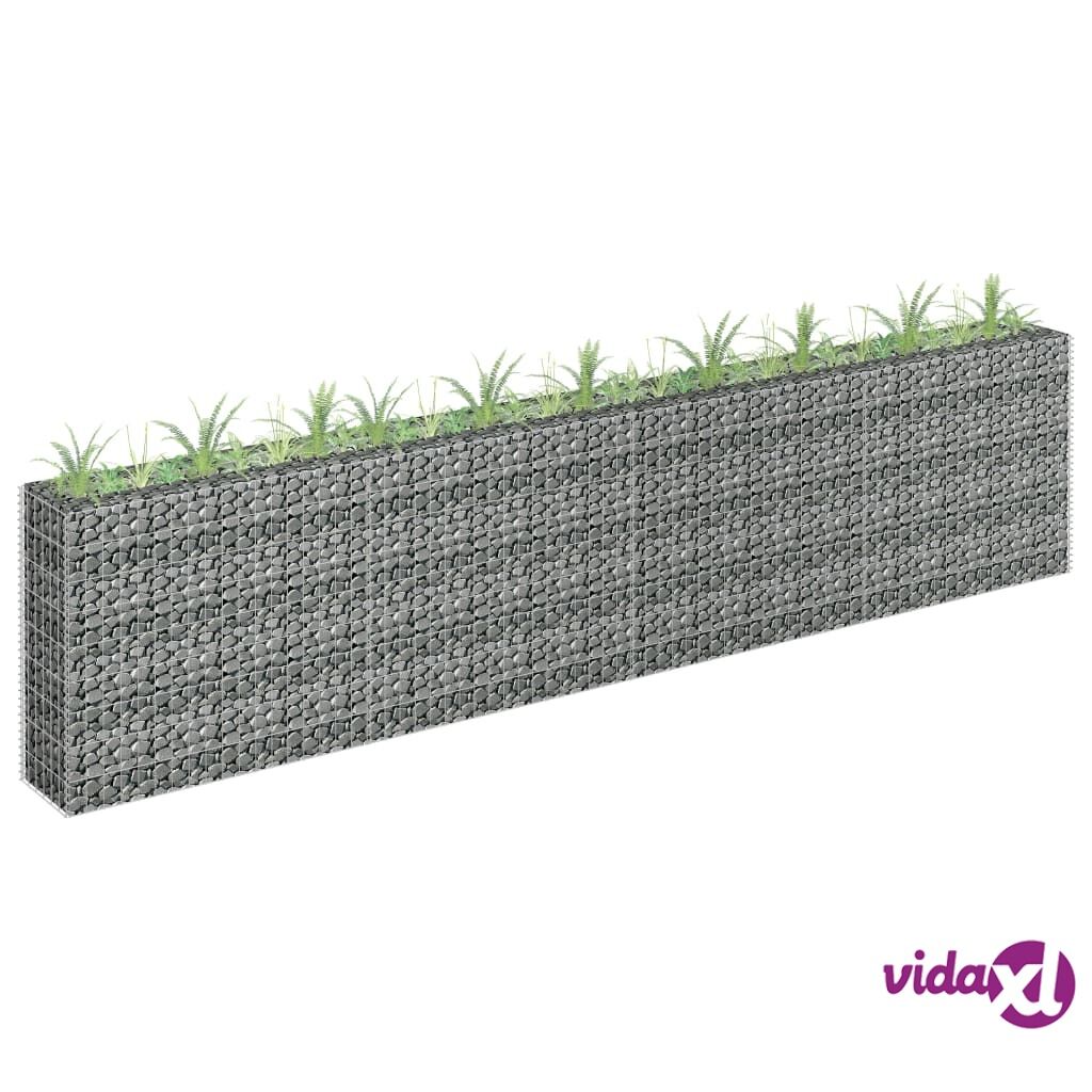 vidaXL Gabion Raised Bed Galvanised Steel 360x30x90 cm