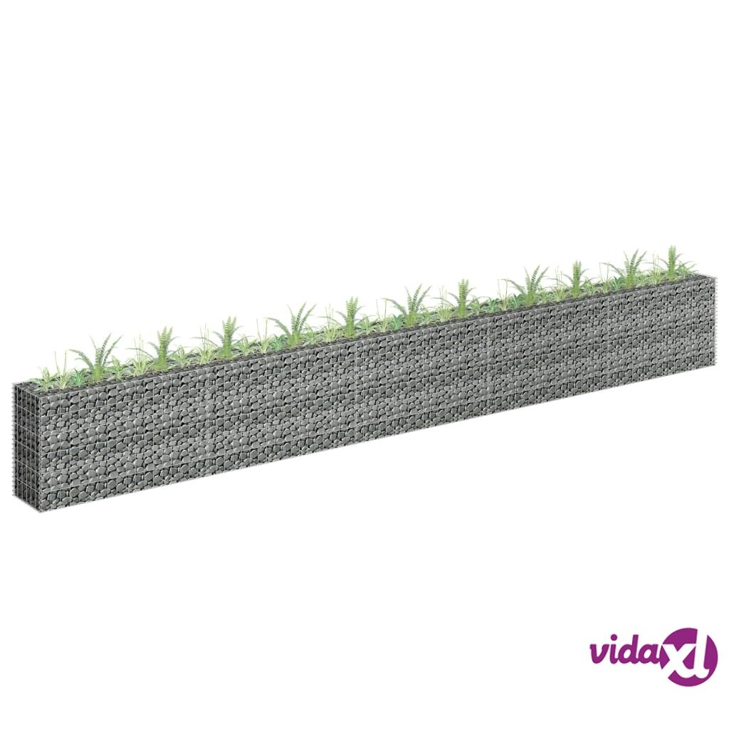 vidaXL Gabion Raised Bed Galvanised Steel 450x30x60 cm