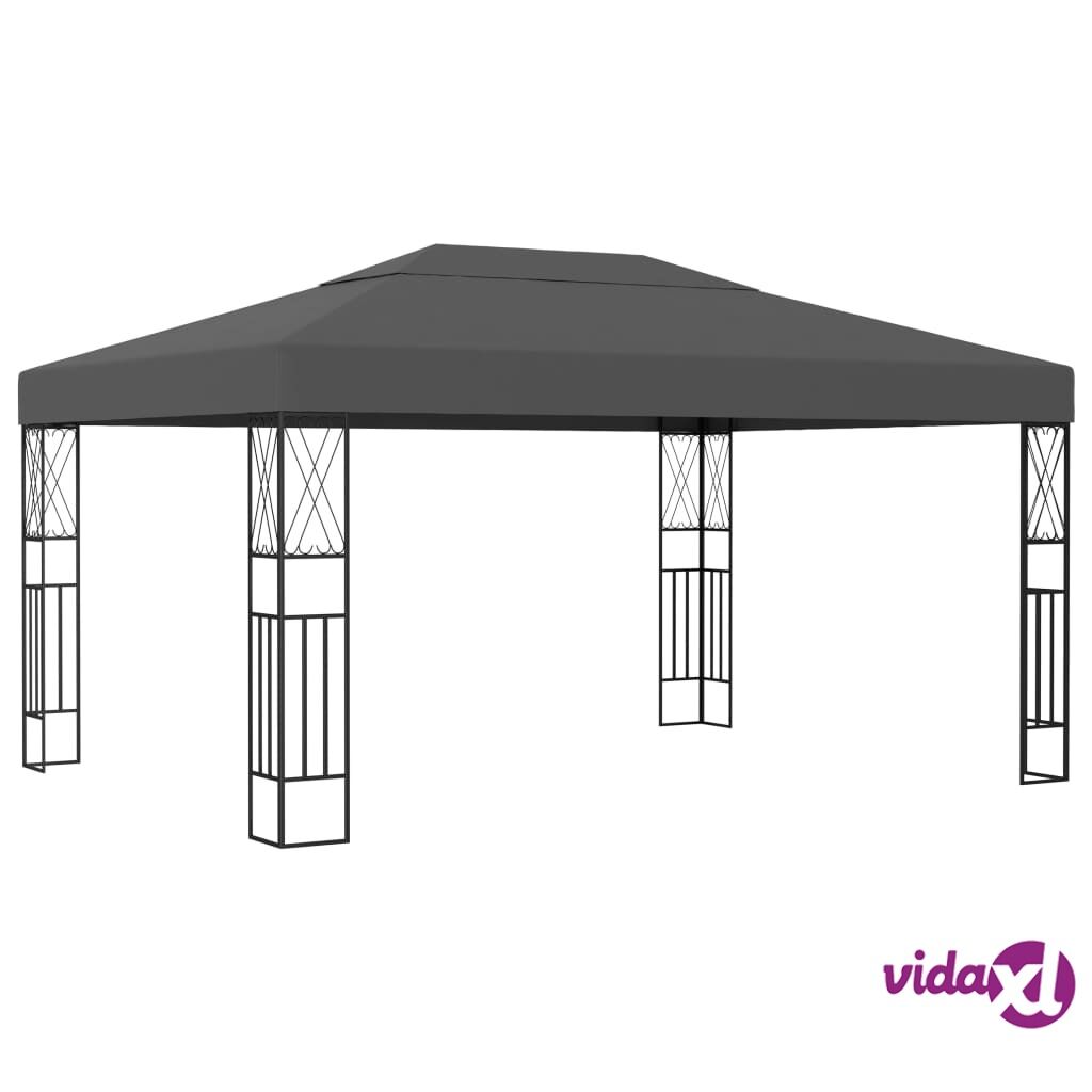 vidaXL Gazebo 3x4 m Anthracite Fabric