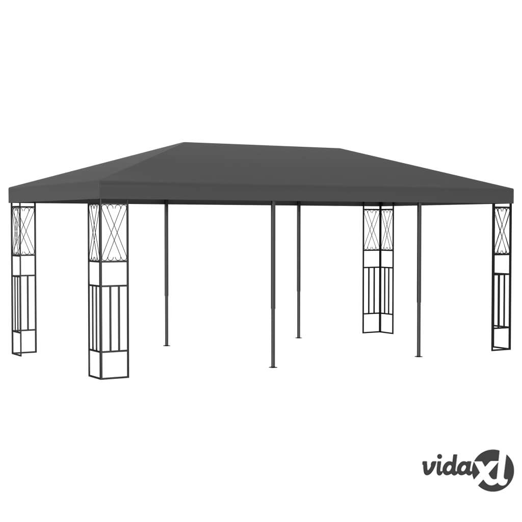 vidaXL Gazebo 3x6 m Anthracite Fabric