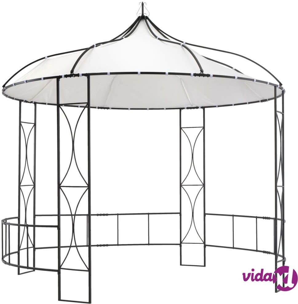 vidaXL Gazebo 300x290 cm White Round