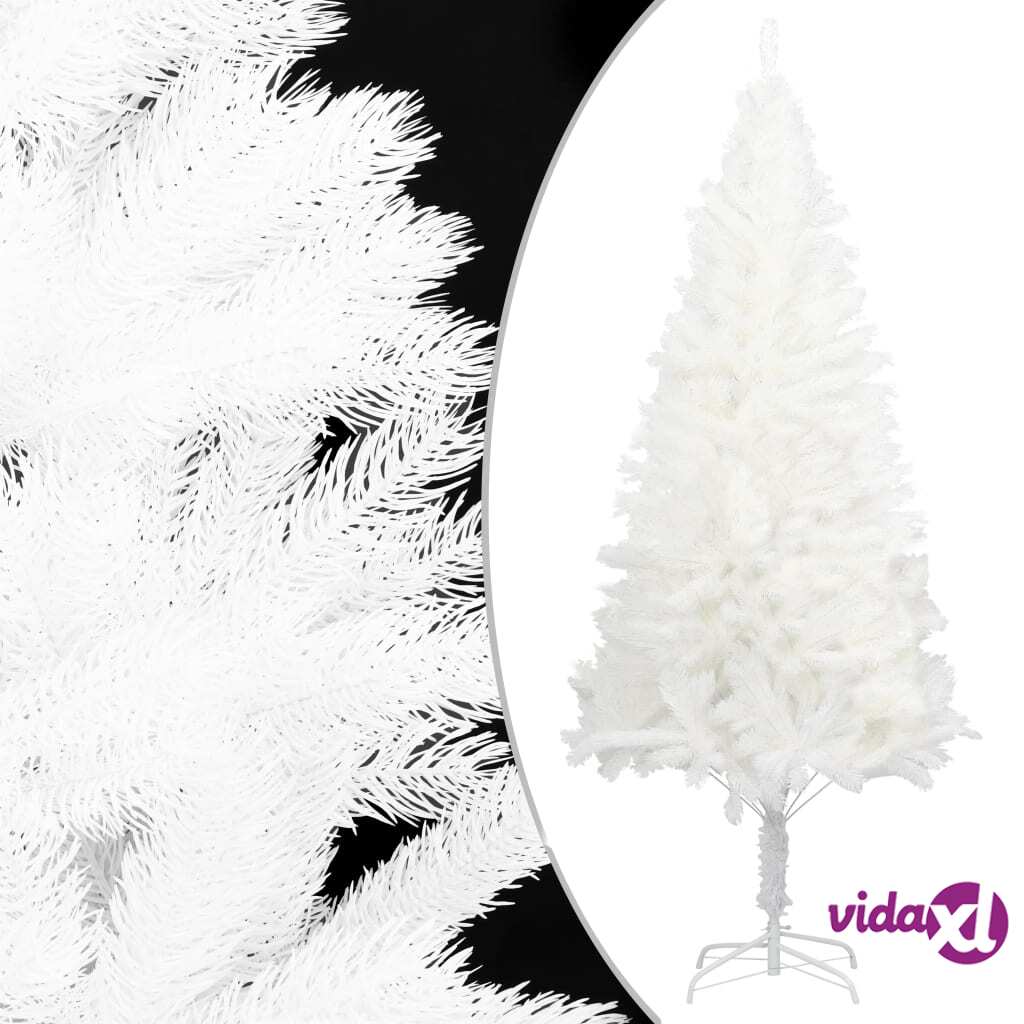 vidaXL Artificial Christmas Tree Lifelike Needles White 210 cm
