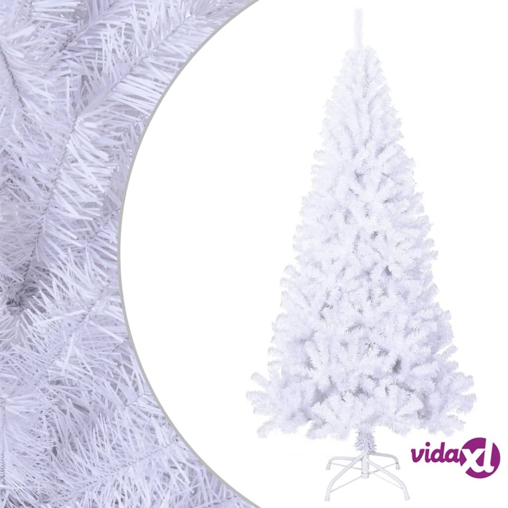 vidaXL Artificial Christmas Tree with Thick Branches White 180 cm PVC