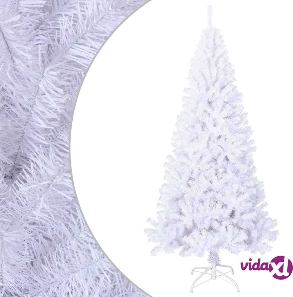 vidaXL Artificial Christmas Tree with Thick Branches White 240 cm PVC