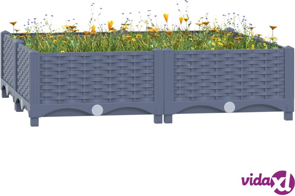 vidaXL Raised Bed 80x80x23 cm Polypropylene