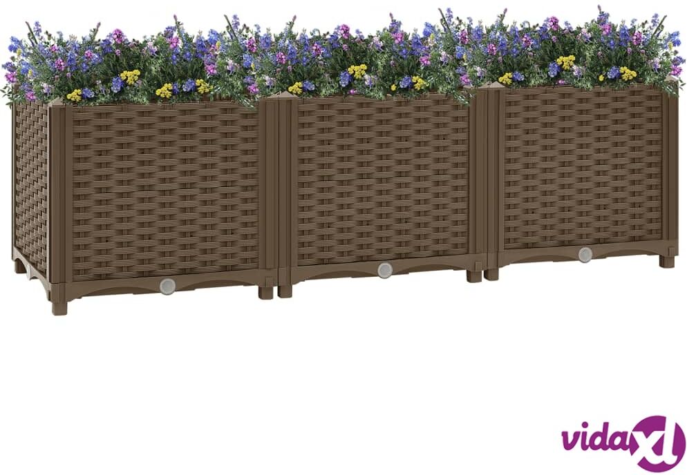 vidaXL Raised Bed 120x40x38 cm Polypropylene