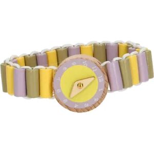 Dille&Kamille Montre, bois, jaune/lilas unisex