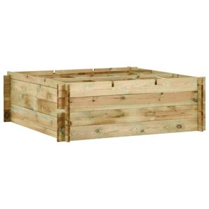 vidaXL Jardinière pour légumes Bois de pin imprégné 120x120x40 cm