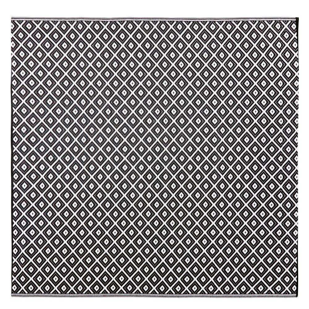 Maisons du Monde Tapijt van polypropyleen, zwart en wit motief 180 x 180 cm, OEKO-TEX®