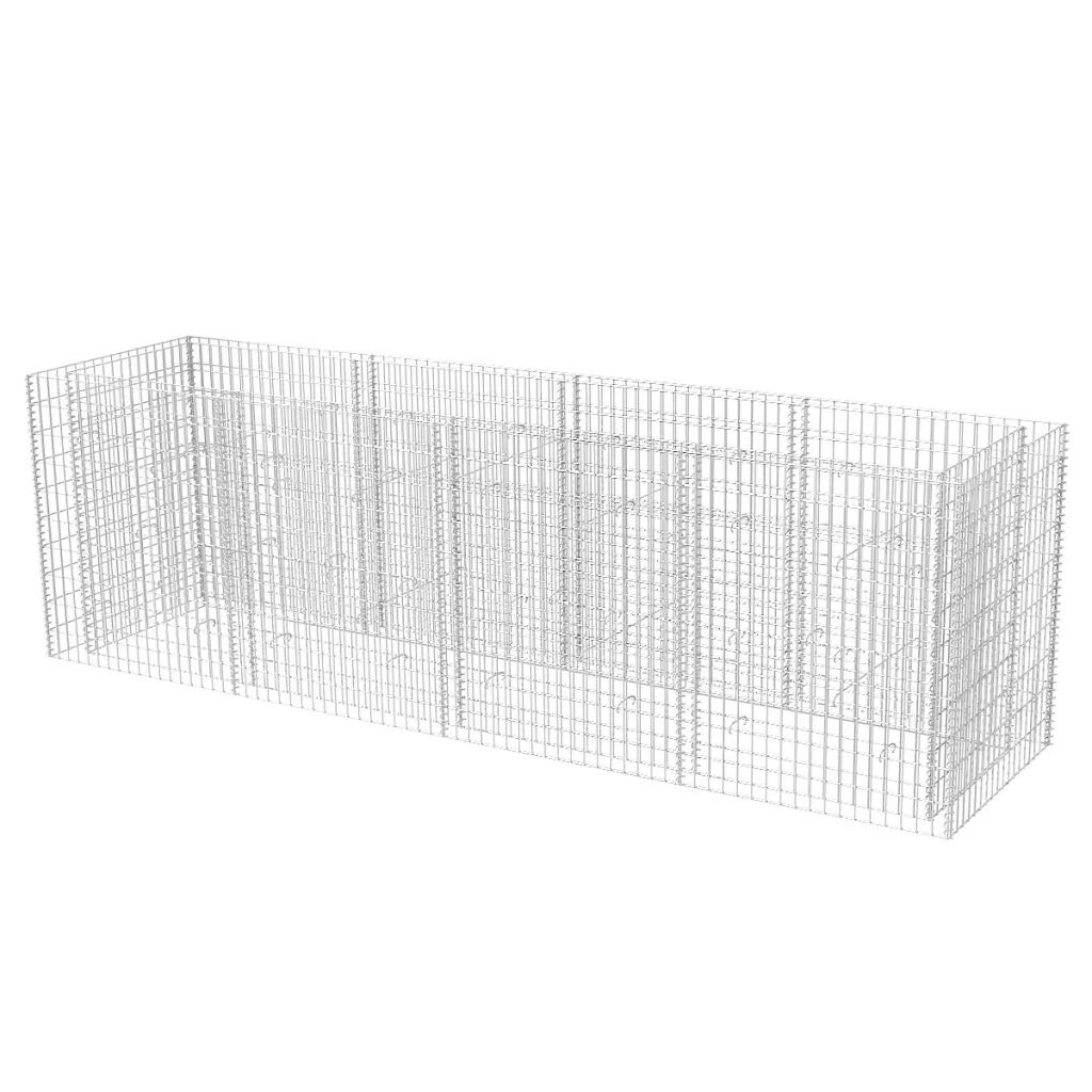 vidaXL Lit surélevé à gabion Acier 360x90x100 cm