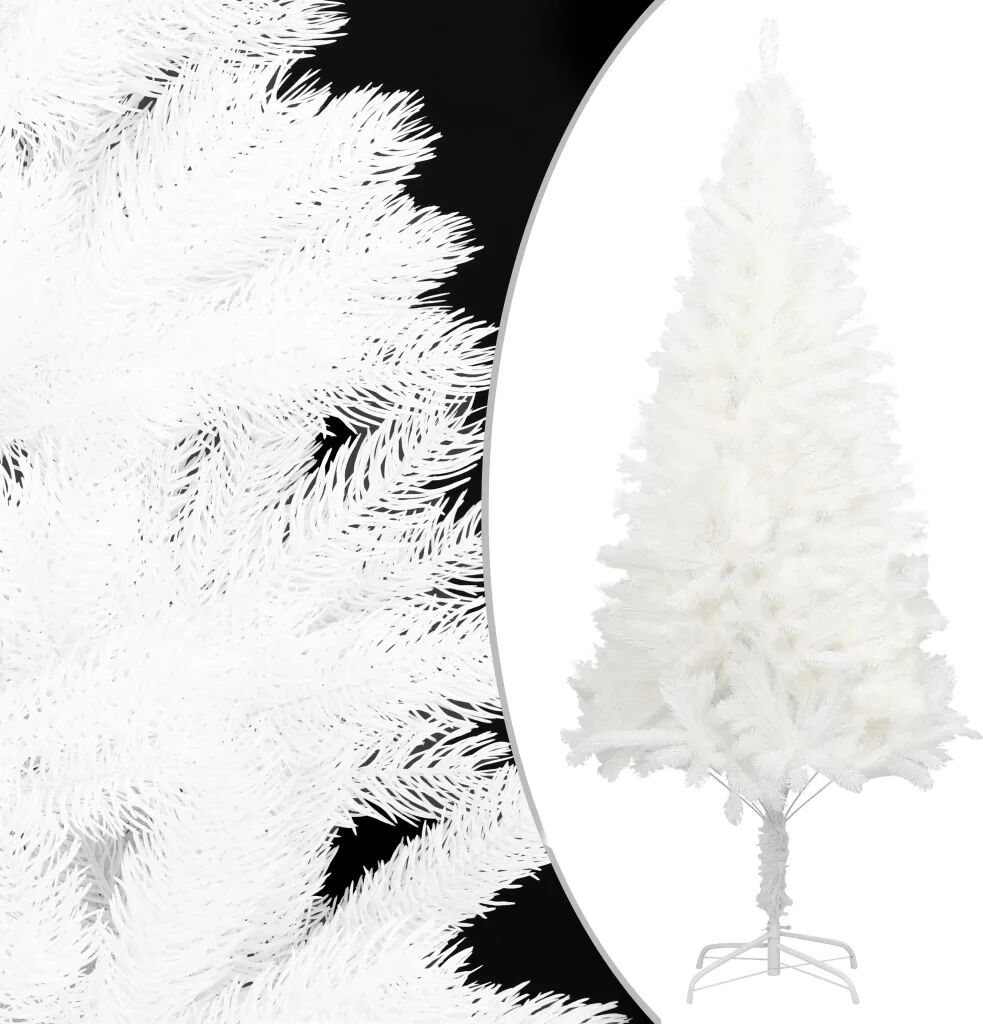 vidaXL Arbre de Noël artificiel Aiguilles réalistes Blanc 150 cm