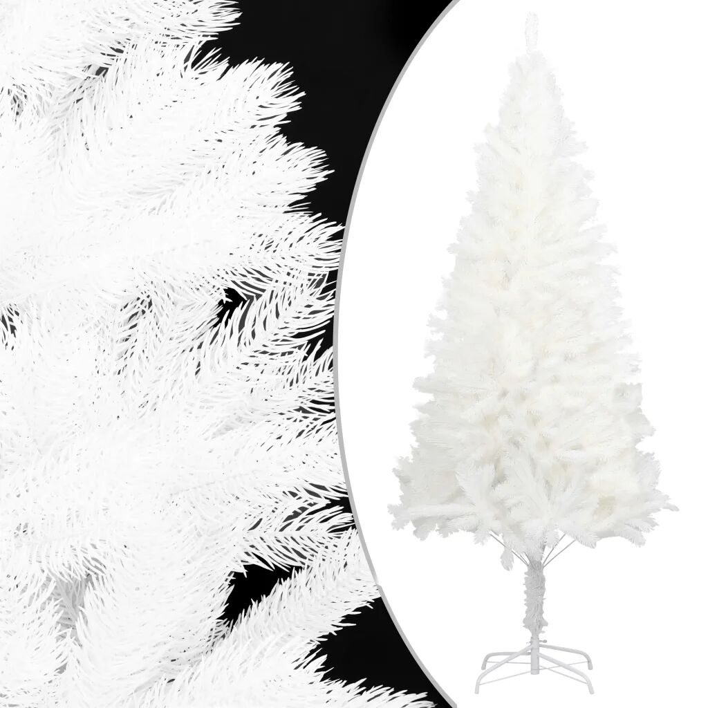 vidaXL Arbre de Noël artificiel Aiguilles réalistes Blanc 180 cm