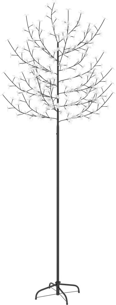 vidaXL Sapin de Noël 220 LED blanc chaud Cerisier en fleurs 220 cm