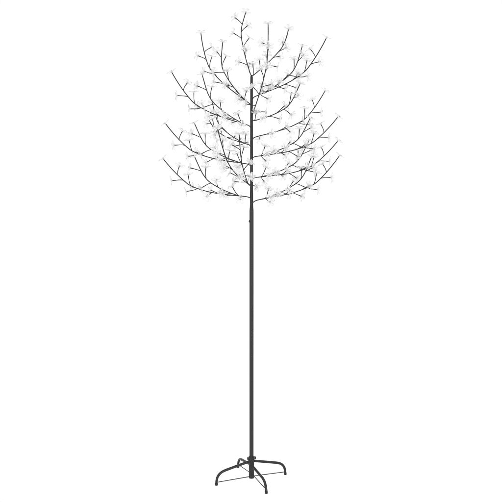 vidaXL Sapin de Noël 220 LED blanc froid Cerisier en fleurs 220 cm