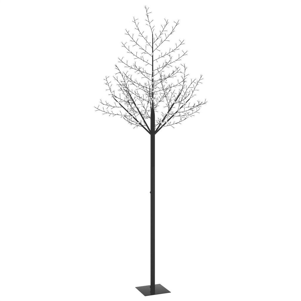 vidaXL Sapin de Noël 600 LED blanc chaud Cerisier en fleurs 300 cm