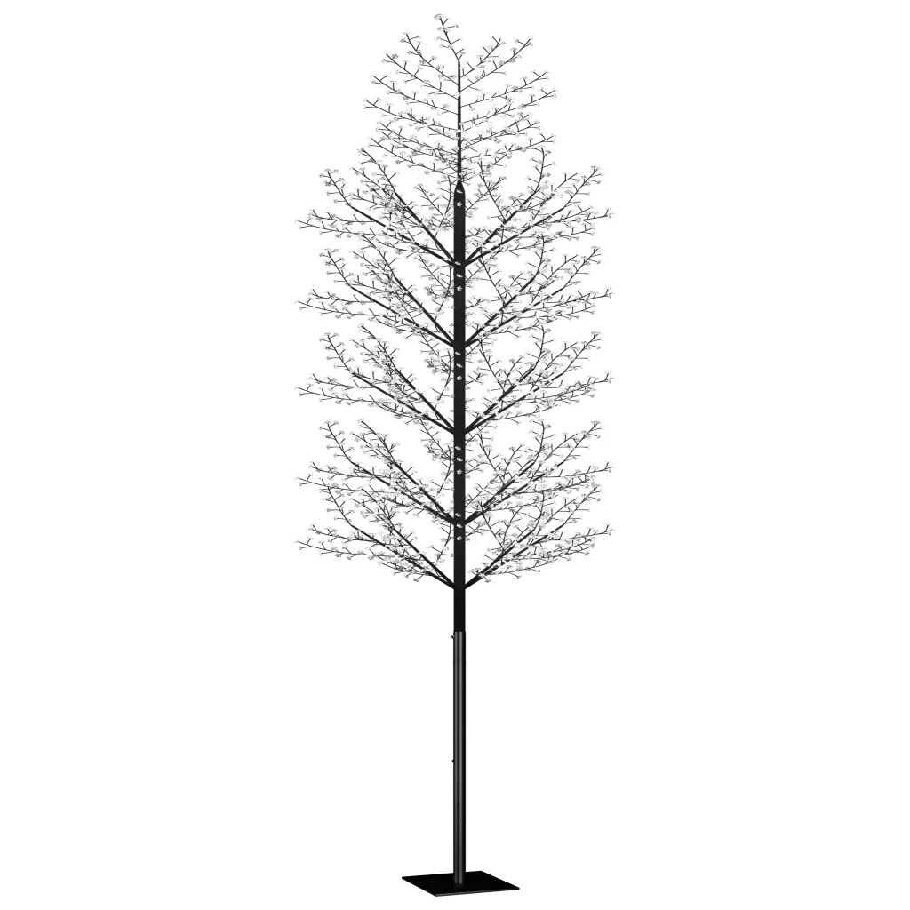 vidaXL Sapin de Noël 2000 LED bleu Cerisier en fleurs 500 cm