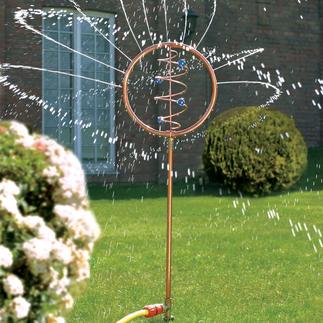 Blue Swirl Wasserspiel, Garten-Kunstobjekt und Bewässerung, 95 cm
