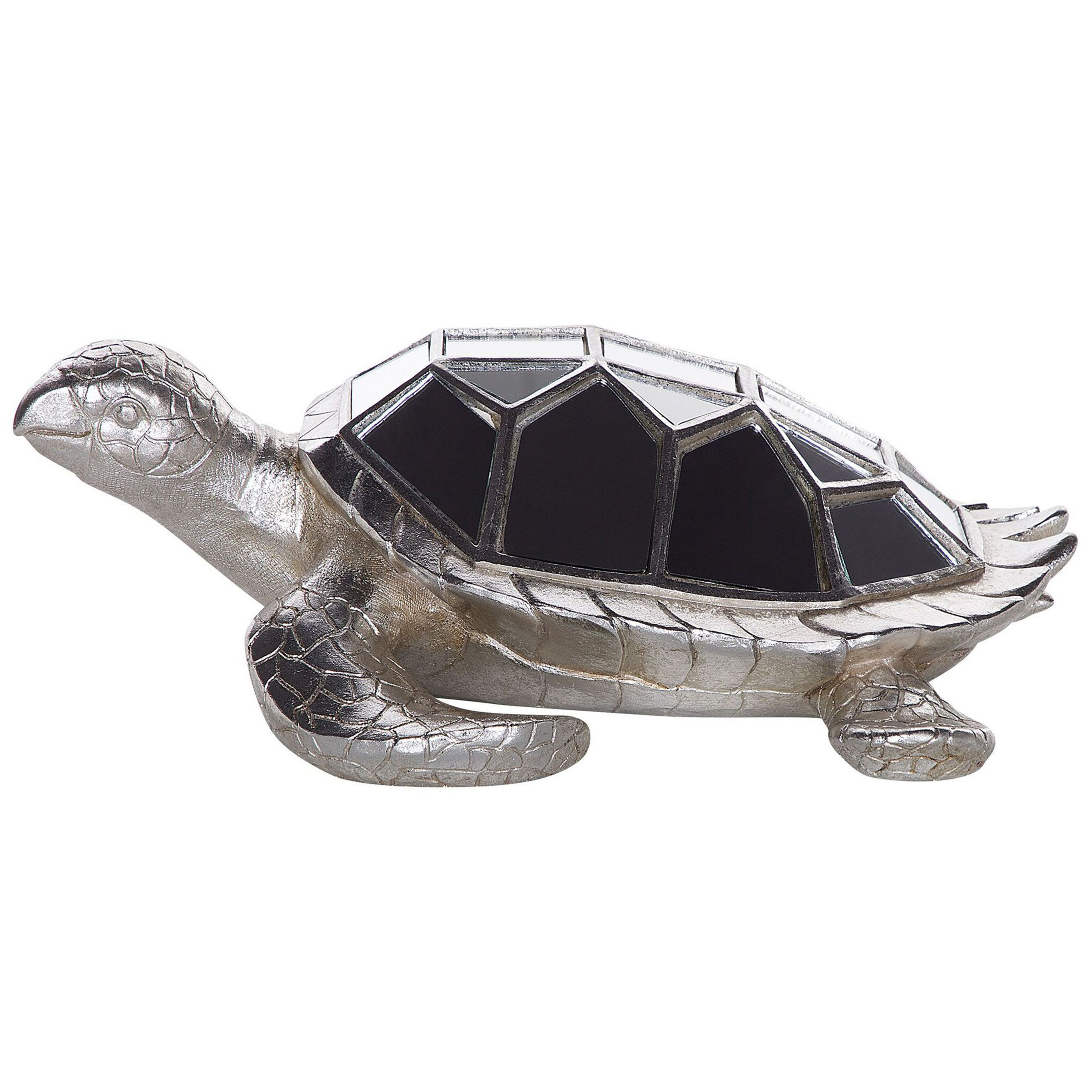 Beliani Dekorace želvy se stříbrnými zrcadly TORTOISE