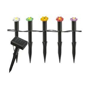 LED Solar Lichterkette Blumen Beetstecker Gartenstecker Gartendeko