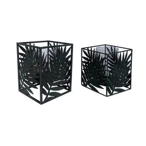 TrendLine Windlicht Metall Palme 16 x 16 x 21 cm