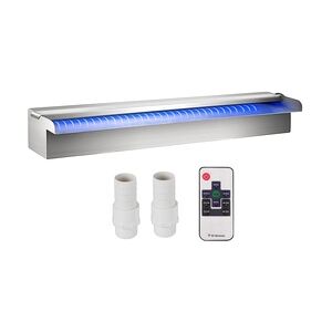 VEVOR Schwalldusche Wasserfall Poolfontäne Led 23,6  x 4,5 x 3,1  Poolbrunnen 1,3 Wasserfontäne 0,87 Dekoration Gartenteich