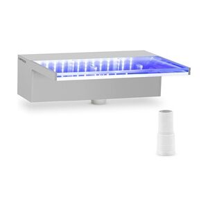 Uniprodo Schwalldusche - 30 cm - LED-Beleuchtung - Blau / Weiß - tiefer Wasserauslauf