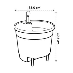 Elho Planztopf mit Selbstbewässerungssystem Kunststoff schwarz Ø 33 cm