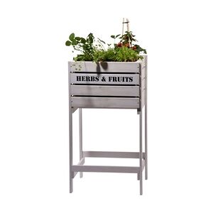 Dobar Hochbeet Obstkiste weiss 49 x 42 x 90 cm