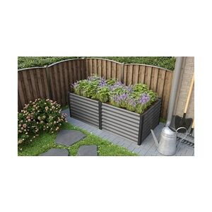 Vitavia Hochbeet Meta 96 x 188 x 63 cm granit schwarz