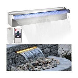 VEVOR Schwalldusche Pool Wasserfall Poolfontäne Led 17,7 x 4,5 x 3,1 Poolbrunnen 1,3 Wasserfontäne 0,87 Dekoration Gartenteich