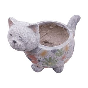 TrendLine Dekofigur Pflanztopf Katze aus Magnesia