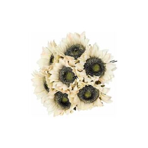 ETING 7 Stück Künstliche Sonnenblumen Künstliche Blumen Retro Blumenstrauß Dekoration Hochzeitsblumengesteck Gartendekoration (Weiß)