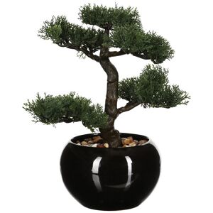 ATMOSPHERA Künstlicher Bonsai-Baum, exotische Blume in einer anderen Form ideal für Büro