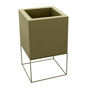 Vondom VELA CUBE BASIC Pflanzengefäß - kaki - 60x60x100 cm