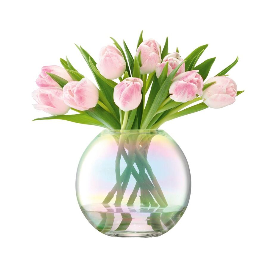 LSA International Vase Pearl medium, perlmuttfarben 17,7x17,7x16cm