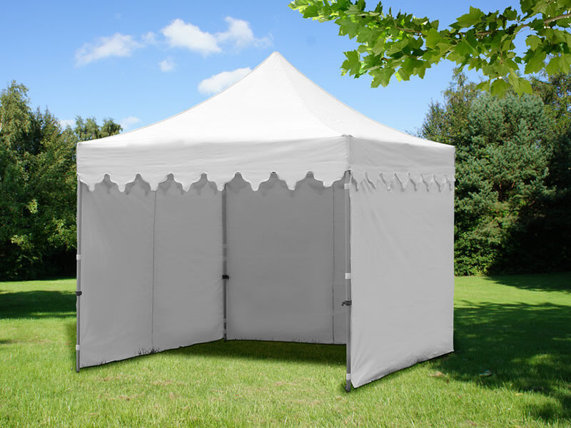 Dancover Faltzelt Faltpavillon Wasserdicht FleXtents PRO "Morocco" 3x3m Weiß, mit 4 Seitenwänden