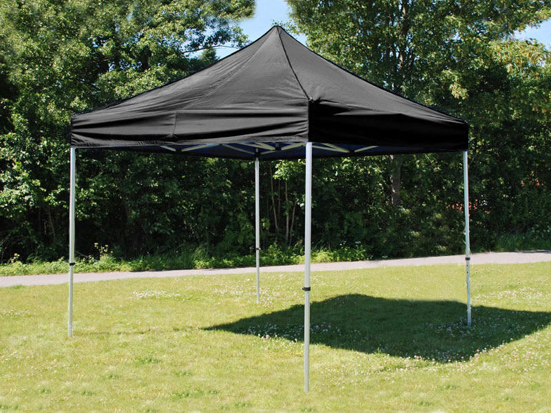 Dancover Faltzelt Faltpavillon Wasserdicht FleXtents PRO 3x3m Schwarz, Flammenhemmend