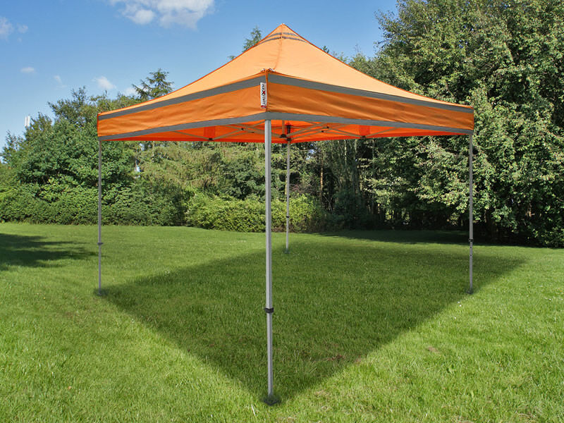 Dancover Faltzelt Faltpavillon Wasserdicht FleXtents PRO Arbeitszelt 3x3m Orange mit Reflektorbändern