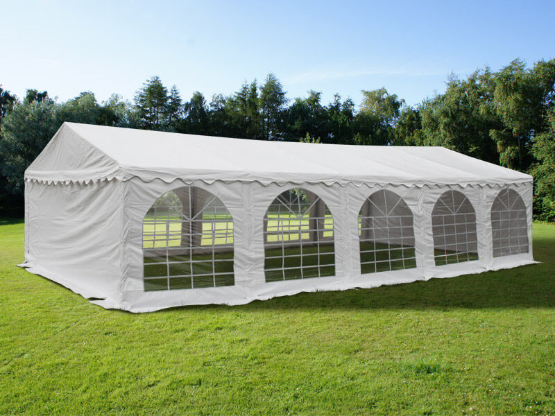 Dancover Partyzelt Festzelt Original 5x10m PVC, Weiß