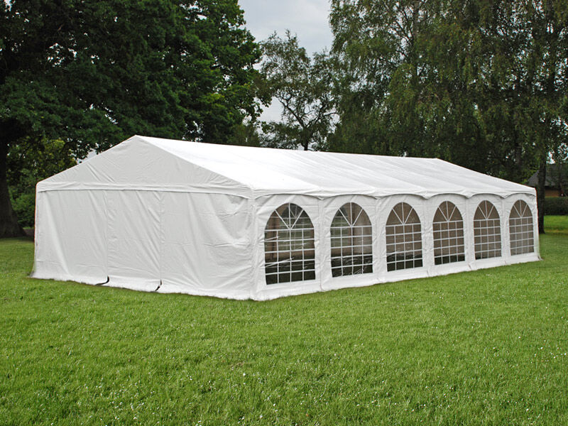 Dancover Partyzelt Festzelt Exclusive 6x12m PVC, "Arched", Weiß