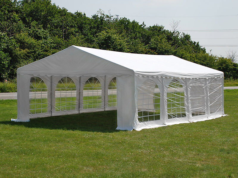 Dancover Partyzelt Festzelt Original 6x8m PVC, Weiß