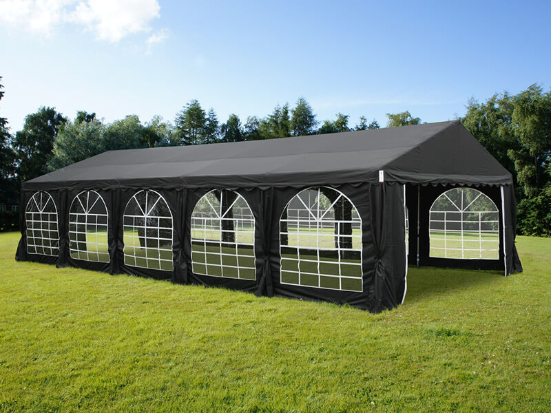 Dancover Partyzelt Festzelt UNICO 5x10m, Schwarz